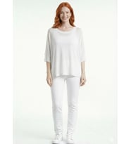 Kadın Relaxed Fit Beyaz Triko Bluz