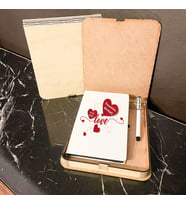 En Güzel Sevgili Hediyesi Ahşap Kutulu Defter Kalem Set 014