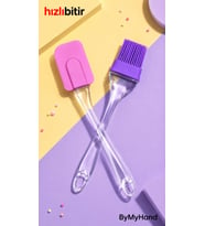 ByMyHand Karışık Renk Spatula ve Yumurta Fırçası 2'li Set