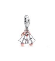 Fubena İki Renkli Düğün Çanları Çift Sallantılı Charm