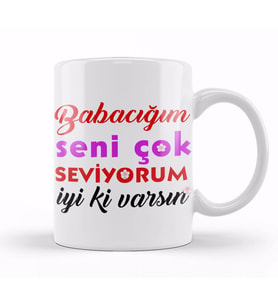 Babalar Günü Babaya Hediye 03 Kupa Bardak Porselen