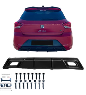 SEAT Ibiza Fr Mk5 2017-2024 Arka Difüzör / SEAT Ibiza Mk5 2017-2024 Arka Difüzör (Siyah)