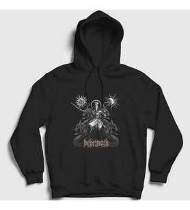 Presmono Unisex Siyah Queen Behemoth Kapüşonlu Sweatshirt 16806tt