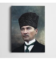 Atatürk Şayap Kalpak Kanvas Tablo