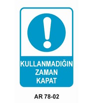 İŞ GÜVENLİĞİ UYARI LEVHASI 1 ADET PVC 21 X 29CM