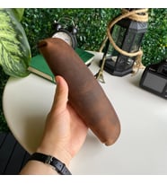 ® Favara - Premium Serie Hakiki Eskitme Deri Kalemlik (Kahverengi)