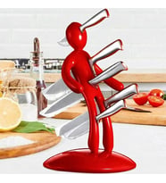 Sunup SN-29169 Kırmızı Çok Amaçlı Mutfak Tezgah Üstü Bıçak Tutucu Stand Organizer