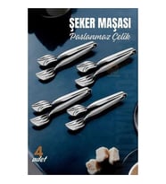 ModaCar Şeker Maşası Paslanmaz Çelik 4 ADET