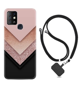 INFINIX Hot 8 9 10 11S Hot 10 Play 10T Kılıf Boyun Askılı Silikon Great Marble 1405