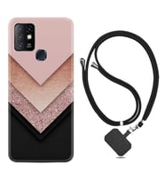 INFINIX Hot 8 9 10 11S Hot 10 Play 10T Kılıf Boyun Askılı Silikon Great Marble 1405