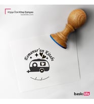 Vosvos Kalp Kişiye Özel Kitap Damgası Kitap Mührü Kaşe Kitap Mühür Özel Damga 448