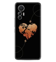 Xiaomi 12 Lite Kılıf Silikon Desen Özel Seri Plane Heart 1721