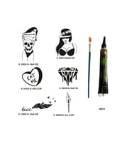 Davetkar Modeller Tüp Kına ve Fırça hediyeli Tattoo Geçici Dövme Seti