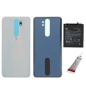 REDMİ NOTE 8 PRO ARKA BATARYA KAPAĞI ,BATARYA VE B7000 YAPIŞTIRICI (MAVİ)