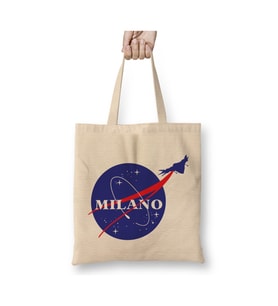 Guardians Of The Galaxy Milano Nasa Logo Beyaz Bez Çanta Uzun Saplı Alışveriş Çantası Plaj Çantası