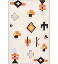 Eliana Home Baskılı, Yıkanabilir Kaymaz Taban Salon Halısı LNA1030 100x150 cm (Bej)