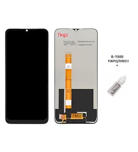 Tkgz - Oppo A15 Uyumlu Lcd Ekran Dokunmatik Servis + B-7000