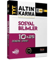TYT Sosyal Bilimler Tamamı Video Çözümlü 10x25 Deneme Sınavı Altın Karma