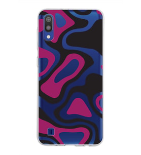 Samsung Galaxy M10 Kapak Renkli Desen Tasarımlı Şeffaf Silikon Kılıf