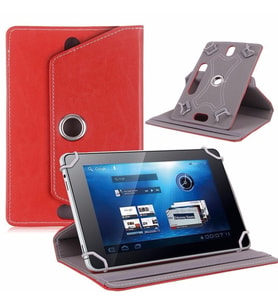 Galaxy Tab A8 10.5 SM-X200 (2021) Dönebilen Standlı Tablet Kılıfı (Kırmızı)
