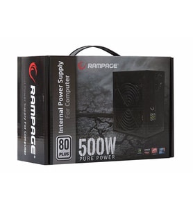 Rampage RMP-500-80P 500W 80 PLUS 12cm Fan Aktif PFC Power Supply
