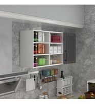 Kenzlife hazır mutfak dolabı nane60 gri mod2 60*120*32 mebran kapak suntalam gövde