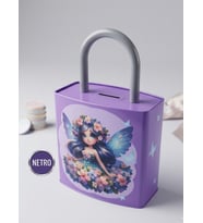 KİLİT Şeklinde Dev Boy Kumbara 26x17 Cm Hediyelik Metal Kumbara KAPAKLI kolay açılabilir model