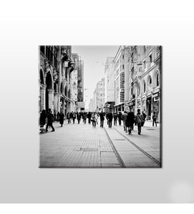 İstiklal Caddesi Kanvas Tablo 80x80cm (Karışık)