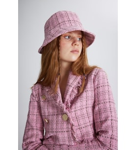 Markano Tweed Bucket Şapka Pembe