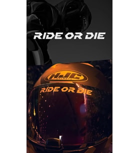 Ride or Die Yazı JDM Motosiklet Kask Etiket Sticker 11x1cm Beyaz Renk