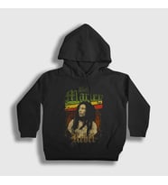 Presmono Unisex Çocuk Siyah Rebel Bob Marley Kapüşonlu Sweatshirt 265667tt
