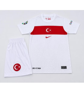 2026 Türkiye Milli Takımı Deplasman Çocuk Forması 2li set beyaz