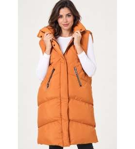 Dewberry Kadın %100 Polyester Yelek Camel Z9743 Günlük Dış Giyim, Kazak ve Gömlek Kombini, Seyahat Gardırobu