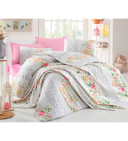 Cotton Life Tek Kişilik Flores Pembe Nevresim Takımı