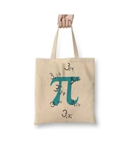 Pi Sayisi Mathematica Matematik Bez Çanta Uzun Saplı Alışveriş Çantası Plaj Çantası (Beyaz)