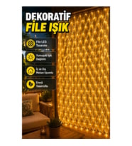 Dekoratif LED File Işık Ağ Tasarımlı Balkon Bahçe ve Oda Aydınlatması