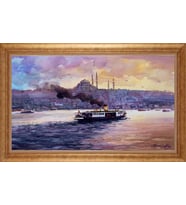 ALTIN ÇERÇEVELİ PASPARTULU TABLO CR1614
