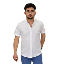 Erkek Gömlek Yaka Düğmeli Merserize Tişört 4680 BGL-ST04531 (Beyaz)