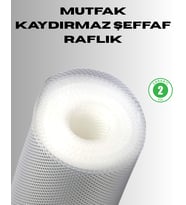 Kaydırmaz şeffaf raflık çekmece örtüsü 45x300 cm