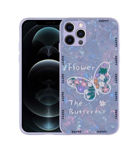 Apple iPhone 12 Pro Kılıf Desenli Sert Silikon Zore Mumila Kılıf Lilac Flower