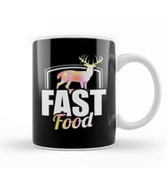 Cute & Funny Fast Food Buck Hunting Deer Hunter Kupa Bardak Porselen