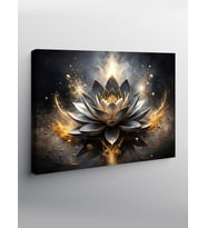 Kanvas Tablo Gold Lotus Çiçeği