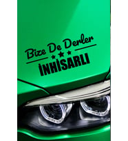 Bilecik İnhisar Siyah Araç Sticker  Bilecik Bize De Derler  İnhisarlı 40x15 cm Oto Sticker