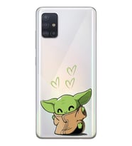 Samsung Galaxy A71 Uyumlu Baby Yoda Tasarımlı Şeffaf Telefon Kılıfı