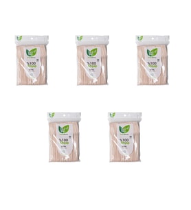 Roll-Up Doğaya Dönüş Ekolojik Doğal Doğa Dostu %100 Ahşap Çatal - 16 Cm. - 50'li 5 Paket