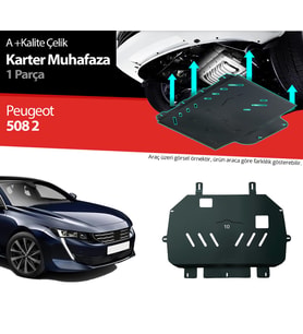 Peugeot 508 Çelik Karter Muhafaza Koruma 2019 2020 2021 2022 2023 2024