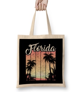 Retro Florida Is Calling Silhouette Vacation Bez Çanta Uzun Saplı