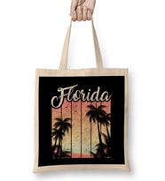 Retro Florida Is Calling Silhouette Vacation Bez Çanta Uzun Saplı