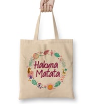 Hakuna Matata 03 Bez Çanta Uzun Saplı