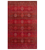 Kırmızı Halı Modern Geometrik Desenli Yumuşak Yüzeyli Klasik Salon Halısı Koridor
